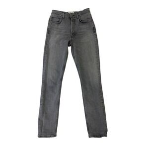 AGOLDE Nico High Rise Slim Jeans Grey Faded Wash A093B-1286 Size 25